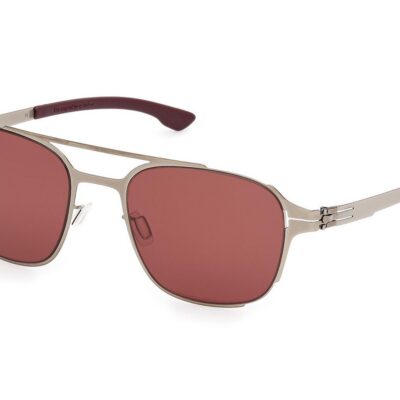 Ic!berlin Men's EDEN IC0004 Gunmetal/Burgundy Sunglasses