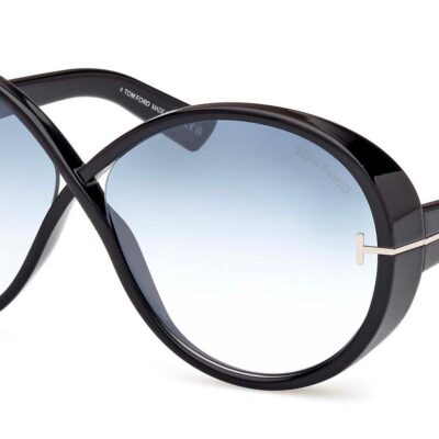 Tom Ford Men's EDIE-02 FT 1116 Black/Blue Grey Shaded Sunglasses