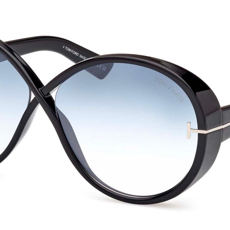 Tom Ford Men's EDIE-02 FT 1116 Black/Blue Grey Shaded Sunglasses