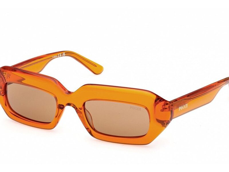 Emilio Pucci Unisex EP0245 Peach/Grey Rose Sunglasses Emilio Pucci Unisex EP0245 Peach/Grey Rose Sunglasses