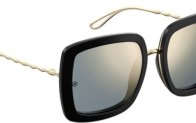 Elie Saab Women's ES 009/S Black Gold/Grey Sunglasses