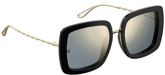 Elie Saab Women's ES 009/S Black Gold/Grey Sunglasses Elie Saab Women's ES 009/S Black Gold/Grey Sunglasses