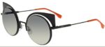 Fendi - Safilo EYESHINE FF 0177/S Matte Black/Grey Shaded Sunglasses