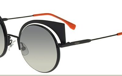 Fendi - Safilo EYESHINE FF 0177/S Matte Black/Grey Shaded Sunglasses