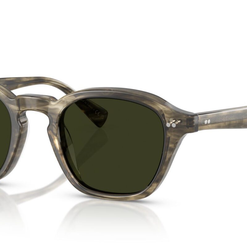 Oliver Peoples EYLES OV 5580SU Bark Olive Green Light/Polarized G-15 Sunglasses
