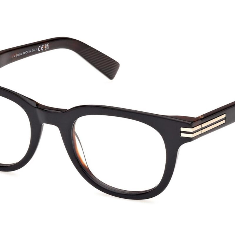 Ermenegildo Zegna Men's EZ5279 Dark Havana Pale Gold Eyeglasses