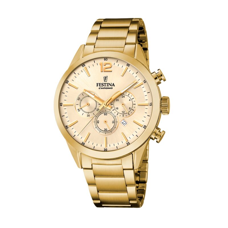 Festina Men's Chronograph 43mm Ss Ip Gold Watch (F20633_4) Festina Men's Chronograph 43mm Ss Ip Gold Watch (F20633_4)