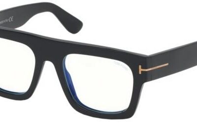 Tom Ford Men's FAUSTO FT 5634-B BLUE BLOCK Black Eyeglasses