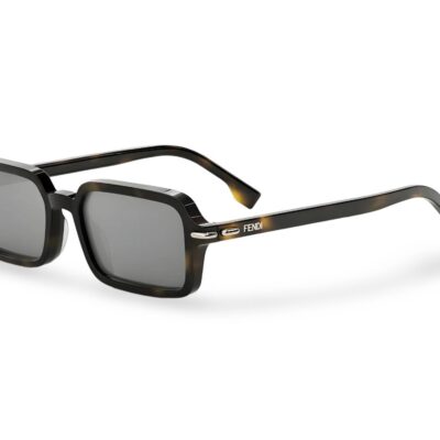 Fendi Women's FE40174I Dark Havana/Silver Flash Sunglasses