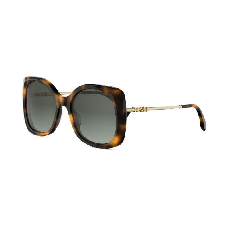 Fendi Women's FE40201I Havana Gold/Gradient Green Sunglasses Fendi Women's FE40201I Havana Gold/Gradient Green Sunglasses