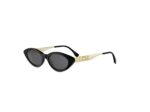Fendi Women's FE40202I Black/Solid Smoke Sunglasses