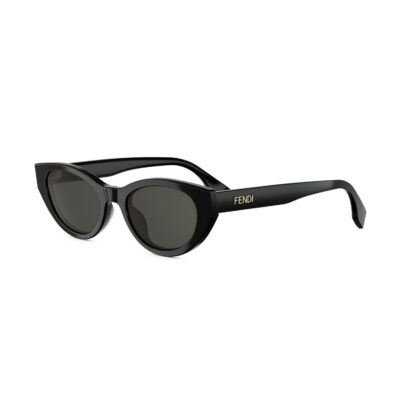 Fendi Women's FE40209I Black/Solid Smoke Sunglasses