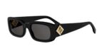 Fendi Women's FE40222I Black/Solid Smoke Sunglasses