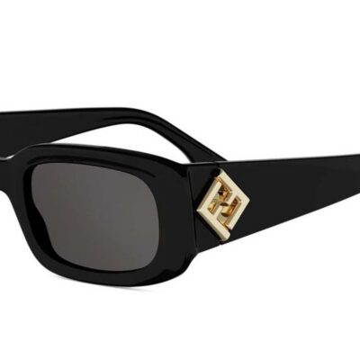 Fendi Women's FE40222I Black/Solid Smoke Sunglasses