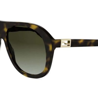 Fendi Women's FE40223I Shiny Havana/Gradient Green Sunglasses