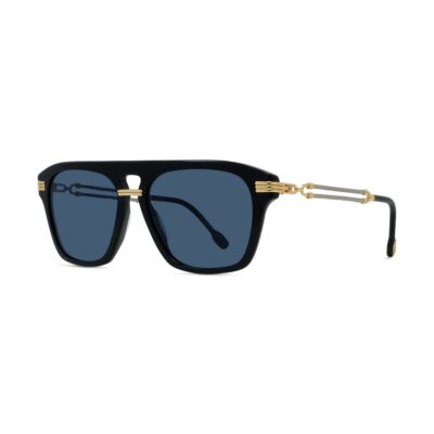 Fred Men's FG40076I Black/Solid Blue Sunglasses