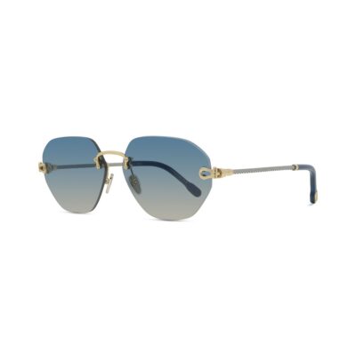 Fred Men's FG40078U Gold/Blue Sunglasses