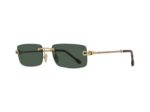 Fred Men's FG40092U Gold/Solid Green Sunglasses