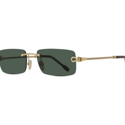 Fred Men's FG40092U Gold/Solid Green Sunglasses