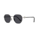 Fred Men's FG40097U Palladium/Solid Smoke Sunglasses