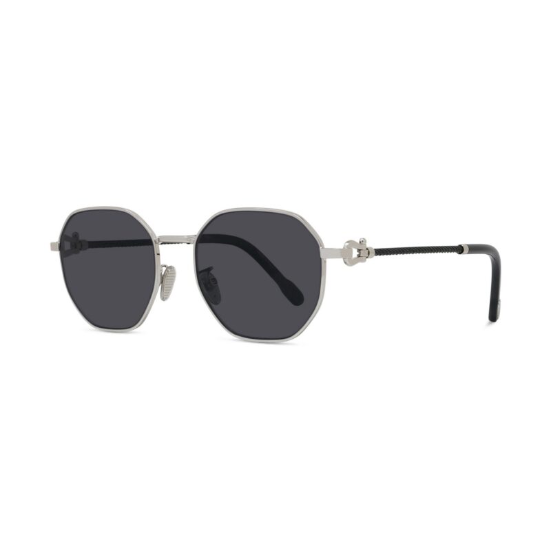 Fred Men's FG40097U Palladium/Solid Smoke Sunglasses