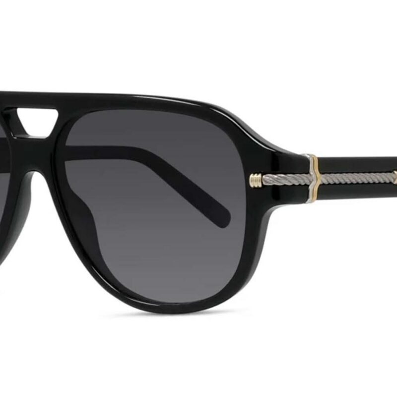 Fred Men's FG40098I Shiny Black/Smoke Polarized Sunglasses Fred Men's FG40098I Shiny Black/Smoke Polarized Sunglasses