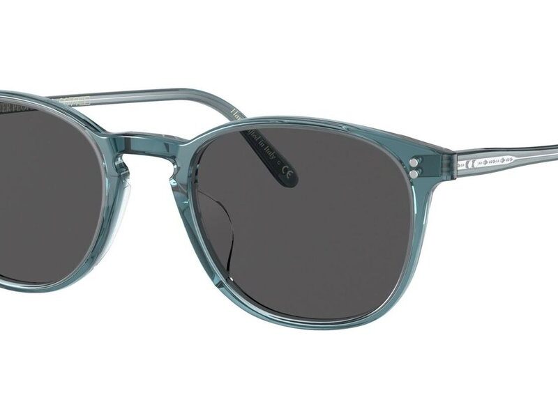 Oliver Peoples Unisex FINLEY VINTAGE SUN OV 5397SU Washed Teal/Carbon Grey Sunglasses