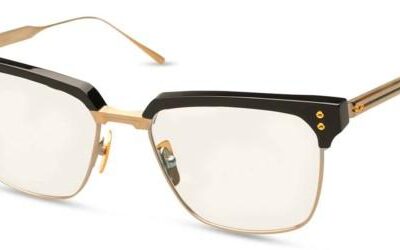 Dita Unisex FIRAZ Antique Gold Black Eyeglasses