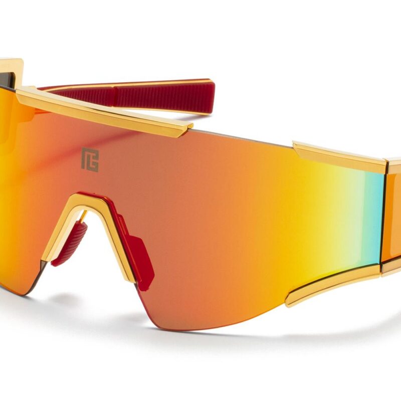 Balmain Men's FLECHE Matte Gold/Multicolor Mirror Sunglasses Balmain Men's FLECHE Matte Gold/Multicolor Mirror Sunglasses