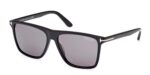 Tom Ford Unisex FLETCHER FT 0832 Shiny Black/Grey Sunglasses