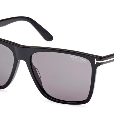 Tom Ford Unisex FLETCHER FT 0832 Shiny Black/Grey Sunglasses