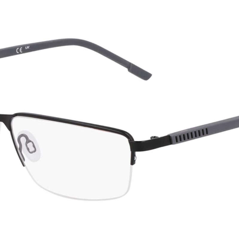 Flexon Men's E1146 Satin Black/ Grey Eyeglasses
