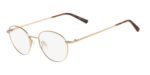 Flexon Men's EDISON 600 Gold Eyeglasses