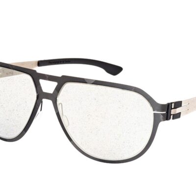 Ic!berlin Men's FLX_S04 IC0008 Matte Black/Light Grey Sunglasses