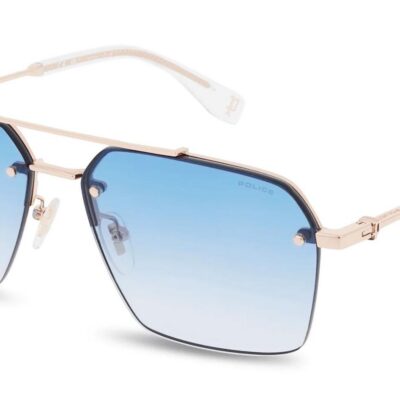 Police FORCE 9 SPLQ90 Rose Gold/Green Sunglasses