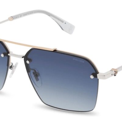 Police Men's FORCE 9 SPLQ90 Rose Gold/Grey Shaded Sunglasses