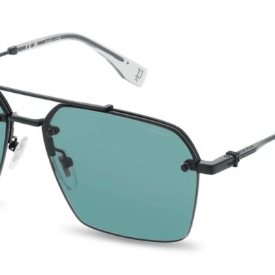 Police Men's FORCE 9 SPLQ90 Black/ Green Sunglasses