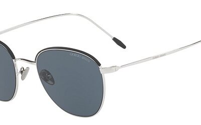 Giorgio Armani Men's FRAMES OF LIFE AR 6048 Silver/Grey Sunglasses