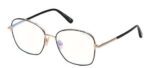 Tom Ford Women's FT5685-B BLUE BLOCK Shiny Black/Blue Filter Eyeglasses