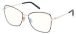 Tom Ford Women's FT5906-B BLUE BLOCK Shiny Black Eyeglasses