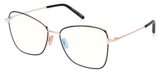 Tom Ford Women's FT5906-B BLUE BLOCK Shiny Black Eyeglasses Tom Ford Women's FT5906-B BLUE BLOCK Shiny Black Eyeglasses