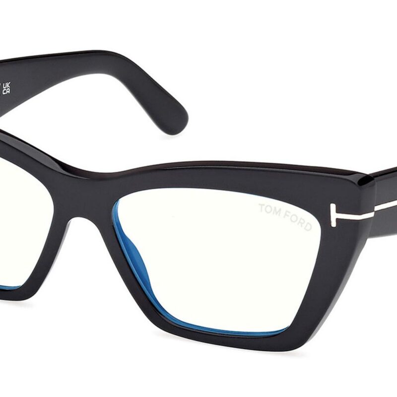 Tom Ford Women's FT6026-B BLUE BLOCK Black Eyeglasses Tom Ford Women's FT6026-B BLUE BLOCK Black Eyeglasses