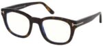 Tom Ford Men's FT 5542-B BLUE BLOCK Dark Havana Eyeglasses