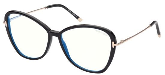 Tom Ford Women's FT 5769-B BLUE BLOCK Shiny Black/Blue Filter Eyeglasses Tom Ford Women's FT 5769-B BLUE BLOCK Shiny Black/Blue Filter Eyeglasses