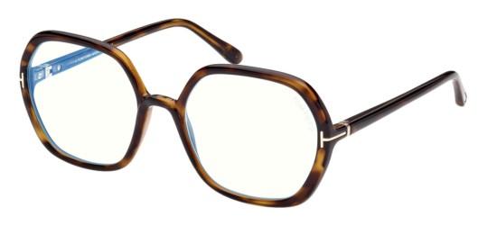 Tom Ford Women's FT 5814-B BLUE BLOCK Dark Havana Eyeglasses Tom Ford Women's FT 5814-B BLUE BLOCK Dark Havana Eyeglasses