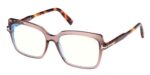 Tom Ford Men's FT 5947-B BLUE BLOCK Shiny Brown/Blue Filter Eyeglasses