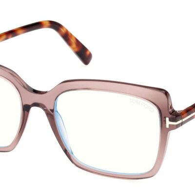 Tom Ford Men's FT 5947-B BLUE BLOCK Shiny Brown/Blue Filter Eyeglasses