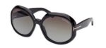 Tom Ford Women's GEORGIA-02 FT 1011 Black/Smoke Shaded Sunglasses