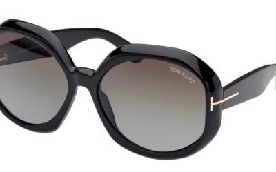 Tom Ford Women's GEORGIA-02 FT 1011 Black/Smoke Shaded Sunglasses