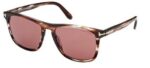 Tom Ford GERARD-02 FT 0930 Striped Brown/Bordeaux Sunglasses